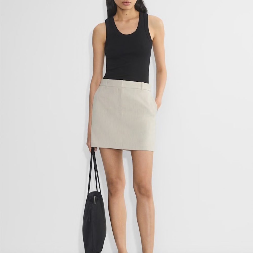 Aritzia Cream Mini Skirt